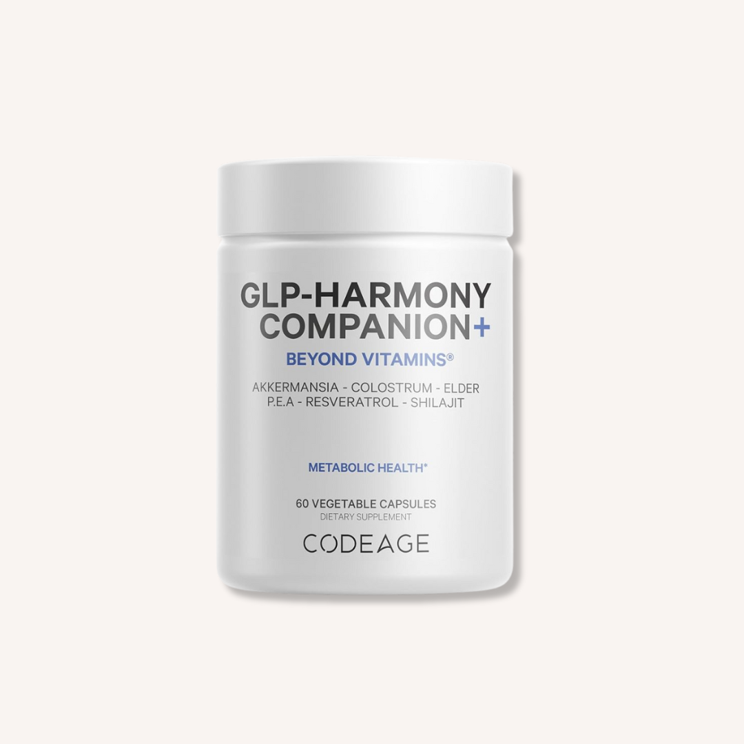 Codeage GLP-Harmony Companion+ supplement offers advanced ingredients to help support individuals experiencing nausea while taking semaglutide.